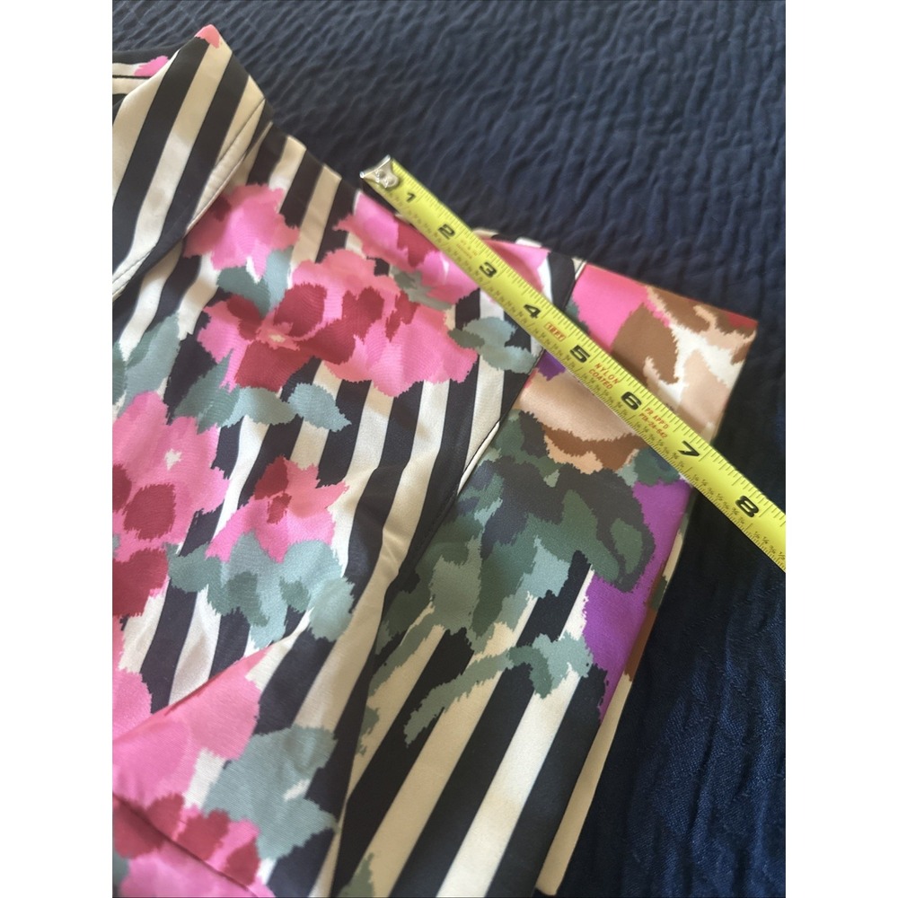 Tuckernuck Size Small Flowering Trellis Chloe Midi Dress S/S Black Floral Stripe - Picture 12 of 16